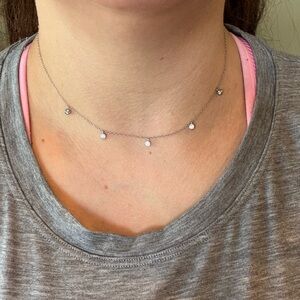 Sterling silver dangle necklace 16”